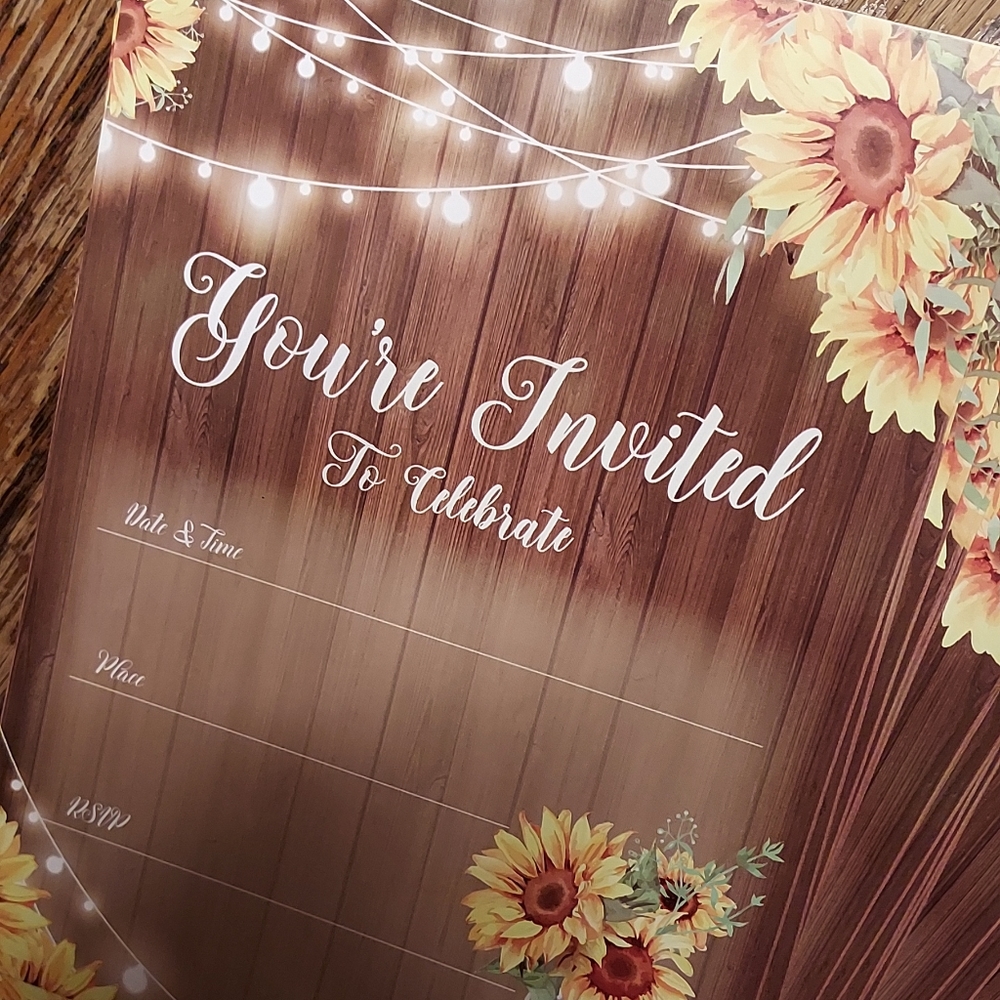 Sunflower Invitations - Picture 4 of 4